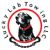 Logo of Lucky Lab Towing LLC featuring a black Labrador dog wearing a red collar, centered within a circular design with the company name wrapped around the edge.